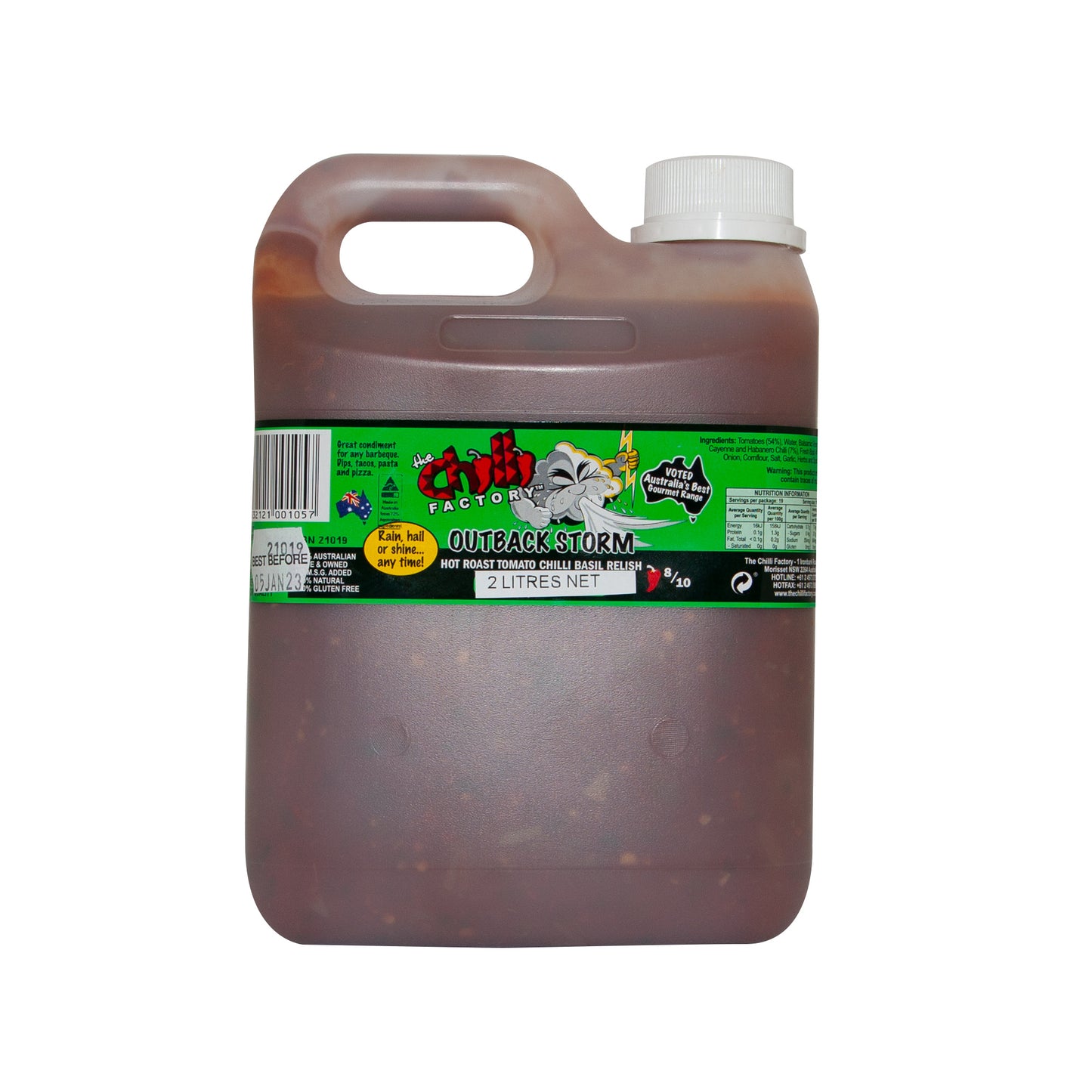 Outback Storm - Hot Roast Tomato Chilli Basil Relish