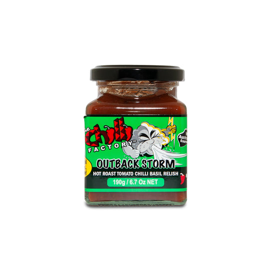 Outback Storm - Hot Roast Tomato Chilli Basil Relish