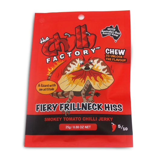Fiery Frillneck Hiss Jerky - Smokey Tomato Chilli Jerky